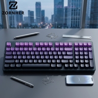 Clavier mécanique ZORNHER ZH980 rétroéclairé RGB avec interrupteurs Hot-Swap, sans fil 2,4 GHz, touches programmables, anti-ghosting, pour jeux sur ordinateur