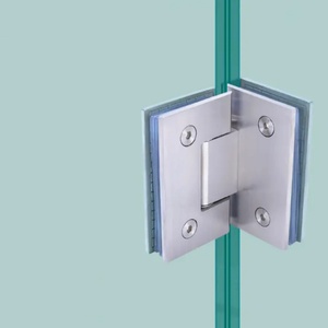 Charnières de porte en verre sans cadre en acier inoxydable 304 modernes, clips double face, montage en surface, installation facile - Product Image 3