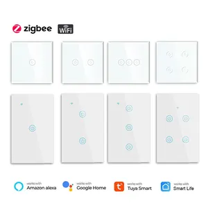 Abuk 1/2/3/4 Bende Smart Home Producten Glas Touch Licht Muur Tuya Zigbee Wifi Smart Switch Interrupteur Intelligent