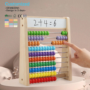 EDULAND OEM ODM Jouets éducatifs Montessori pour enfants, boulier en bois pour l'apprentissage des mathématiques, support de calcul, boulier à billes - Product Image 3