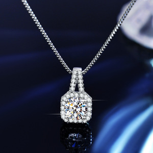 High-quality Jewelry Set D-color Moissanite <strong>Ring</strong> Earrings and <strong>Necklace</strong> with GRA Certificate Women's <strong>Wedding</strong> Set. - Product Image 4