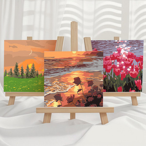 Kit de Pintura al Óleo Digital DIY con Marco de Madera Sólida Panwenbo, Pintura por Números con Lienzo Enmarcado <span class=keywords><strong>para</strong></span> Colorear Manualmente - Product Image 6