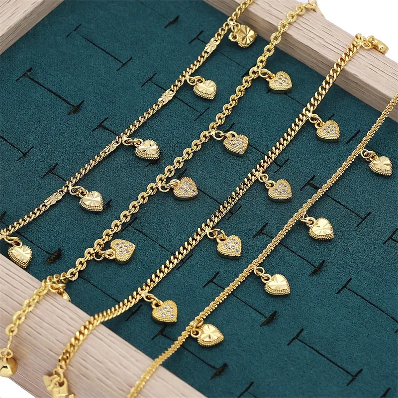 JXX mode kuningan perhiasan gelang Italia pesona dan gelang Tautan emas berlapis gelang dengan pesona