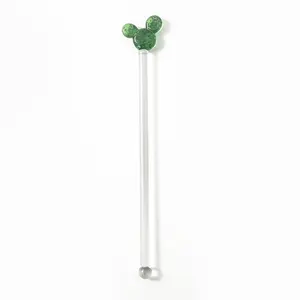 Cactus Design Glass Stirrer for Cocktails Wine Holidays Travel Camping Outdoor Bars & Restaurants Versatile Swizzle Sticks