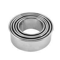 2025 nouveaux outils de gâteau ronds en acier inoxydable moule à Biscuit et moule de coupe de peau de boulette pour Gadget de cuisson de cuisine et cuisson