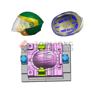 定制安全帽模具塑料注塑模具摩托车电动滑板车安全帽模具中国工装模具