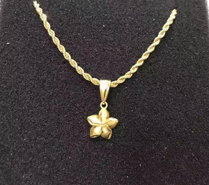 <span class=keywords><strong>Collier</strong></span> personnalisé en acier inoxydable plaqué or, design géométrique tendance, motif fleur de pignon, pour femme, idéal comme cadeau - Product Image 4