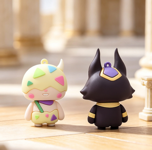 Porte-clés en métal de la collection Hero, <span class=keywords><strong>figurine</strong></span> de dieu égyptien Kawaii, symbole de créature chevalière, breloque de personnage cool, pendentif pour sac à dos, cadeau - Product Image 4
