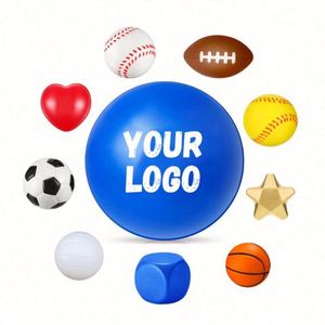 Wsy7201 Balles anti-stress en PU personnalisées en gros avec logo, jouets anti-stress personnalisés, cadeau promotionnel pour adultes - Product Image 1