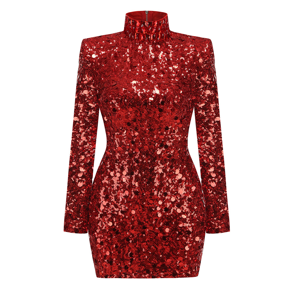 green emerald velvet dress Marcella Women's Baxter Shiny Dress - Black
