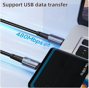 Giá Rẻ Giá bện 100W Loại C để Loại C Cáp cho iPhone 15 15Pro 16 16 cộng với 16pro max 100W với hơi thở ánh sáng - Product Image 5