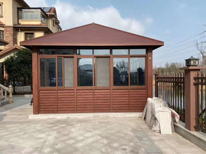 Современный дизайн большой алюминиевый каркас зеленый стеклянный дом Солнечная комната для вилл - Product Image 3