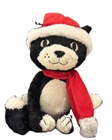 Jelly Cat Jouet en peluche de Noël Grande poupée de chat noir Unisexe Tous âges Fabriqué en peluche ultra-douce Remplissage en coton PP