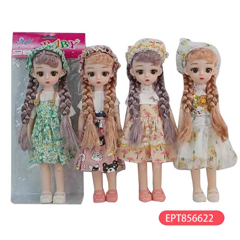 EPT856622-12-inch 3D  eyes 13 joints doll (mixed )(240pcs/ctn)