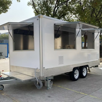 Usine chinoise de food trucks vend remorque alimentaire carrée en acier inoxydable, résistante à la rouille, pour snacks, bonbons et chips, très demandée aux États-Unis