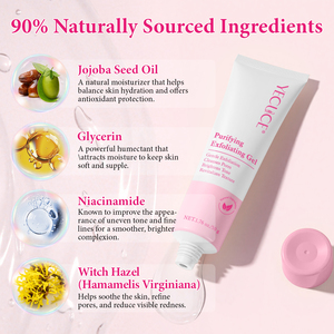 YECUCE Hydrate Profondément Nettoie les Pores Éclaircit le <span class=keywords><strong>Visage</strong></span> <span class=keywords><strong>Aloe</strong></span> <span class=keywords><strong>Vera</strong></span> Dissolvant de Peau Morte Purifiant <span class=keywords><strong>Gel</strong></span> Exfoliant - Product Image 5