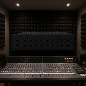 Panneaux de mousse acoustique 48 x 24 x 2 pouces noirs en forme d'œuf pour l'absorption sonore des murs et plafonds de studio - Product Image 2