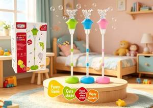 Nouveauté 2026 : Souffleur de bulles automatique en plastique avec lumières, idéal pour les activités estivales en extérieur et les jeux de fête pour enfants - Product Image 2