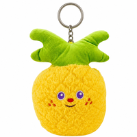 Zaves Lüks Çevre Dostu Dayanıklı Ananas Peluş Okul Sırt Çantası Sevimli Yumuşak Dolgulu Meyve Çantası Özelleştirilebilir Renkler Unisex