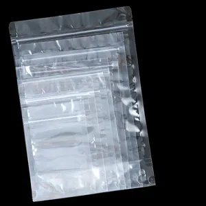 Großhandel Lebensmittel qualität Stand Up Beutel Transparente Verpackungs tasche Zip Lock Kunststoff Clear Bag für Lebensmittel
