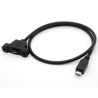 Câble d'extension micro USB mâle vers femelle à 5 broches avec fonction de charge et de transfert de données pour montage sur panneau