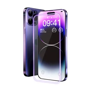 Grosir 9H Kualitas Tinggi Cakupan Penuh untuk Iphone 14 Pro Guangzhou Tempered Glass 8d Pelindung Layar
