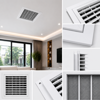 Grille de ventilation de plafond en aluminium sur mesure, directement de l'usine, pour système CVC, avec filtre à air de retour, diffuseur de climatisation réglable