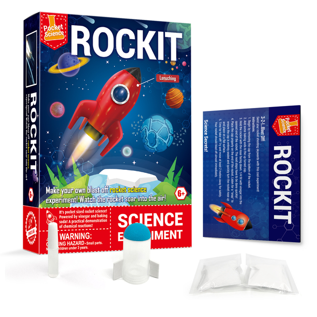 Kids Toys DIY Science Experiment Kit Hand-Made Make Your Own Pocket Rocket Launching Party Educational Toy for Children