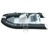 Bateau pneumatique à rames en fibre de verre certifié CE de 3,9 m, coque en V profond en Hypalon PVC, pour 5 personnes, idéal pour la navigation côtière