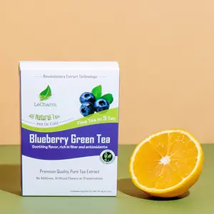 Premium yogi Eco-friendly fruit flavor extract diabetes Slimming blueberry green tea