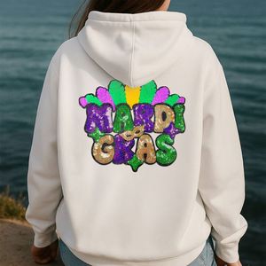 Nouveau Patch thermocollant de grande taille, motif Masque de carnaval et Plumes de queue de phénix du Mardi Gras, pour la décoration de sweats à capuche, en stock - Product Image 3