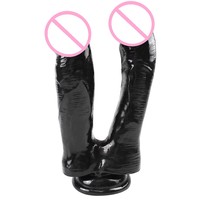 Dildo double tête pour femmes, double stimulation vaginale et anale, masturbateur à double canal pour couples homosexuels, pénis artificiel pour adultes