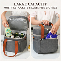 QET1167 Sac Isotherme Personnalisé 4L 10L pour Hommes et Femmes, Sac Repas Portable, Sac à Bandoulière, Sac de Pique-nique Personnalisé