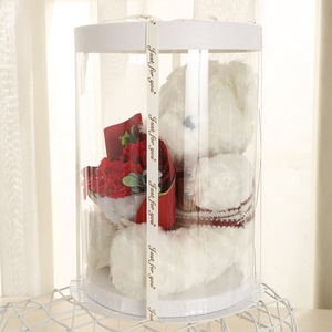 ตุ๊กตาหมีเท็ดดี้คุณภาพสูง TC พร้อมกล่องของขวัญดอกกุหลาบประดิษฐ์ ตุ๊กตาผ้ากำมะหยี่ ช่อดอกกุหลาบ ของขวัญวันเกิด วันแม่ วันวาเลนไทน์ - Product Image 4