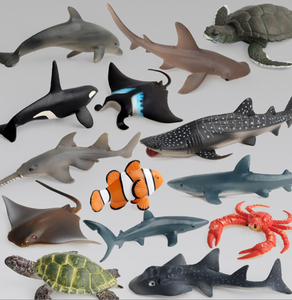3d shark dolphin sea turtle crab whale fish ocean animal figurine collezione in pvc modello giocattoli per oem cute little doll maker - Product Image 2