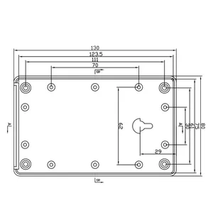 Staubdichtes universelles elektrisches Projektgehäuse professionelle Fabrik kundenspezifische Instrumentenschachtel Kunststoff ABS-Anschlussbox Hülle