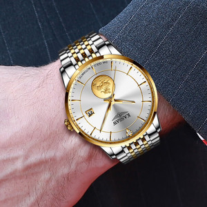 Montre de luxe pour homme personnalisée de haute qualité, style pièce de monnaie en or pur, montre mécanique exclusive pour affaires et occasions décontractées - Product Image 2