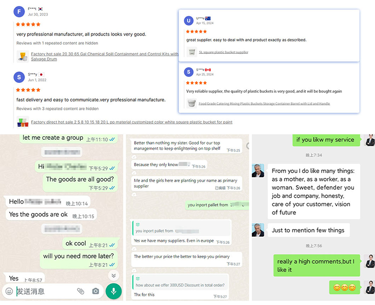 bucket 5l 6l handless black decorative