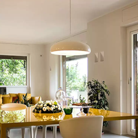Lustre LED moderne italien et danois, coloré, semi-circulaire, à hauteur réglable, avec variateur d'intensité et commande par interrupteur, pour salle à manger