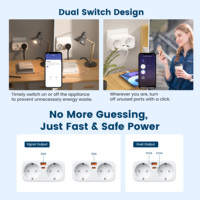 Prise intelligente double Tuya WiFi 16A 3520W GaN à charge rapide avec 2 prises pour l'intégration de la chaîne d'approvisionnement en gros