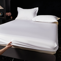 Parure de lit de luxe en coton tissé, style uni, pour hôtel et maison, comprenant housse de couette, taies d'oreiller et drap plat