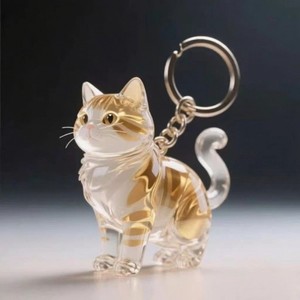 Porte-clés <span class=keywords><strong>chat</strong></span> en acrylique mignon, vente en gros d'usine |   Pendentif <span class=keywords><strong>chat</strong></span> <span class=keywords><strong>de</strong></span> dessin animé transparent pour sacs et clés |   Cadeau pour les amoureux des chats - Product Image 6
