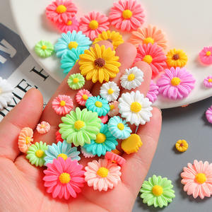 Accessoires pour coques de téléphone DIY en résine motif tournesol, accessoires pour cheveux d'enfants, marguerite - Product Image 3