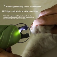 Coupe-ongles manuel ergonomique transfrontalier pour chats et chiens avec éclairage LED, verrou de sécurité et fonction anti-saignement