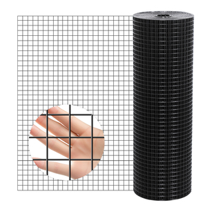 Rouleau de 4 pieds x 100 pieds de grillage métallique PVC noir de haute qualité 19GA à mailles de 1/2 pouce pour cage d'animaux - Product Image 1