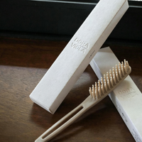 Ensemble d'articles de toilette pour hôtel en gros, emballage en boîte en papier kraft biodégradable, kit de toilette jetable, brosse à dents jetable