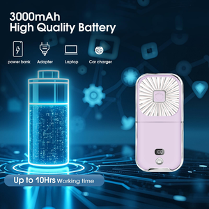 พัดลมพับได้แบบคล้องคอ พัดลมพกพาแบบ USB พัดลมพับได้แบบสวมใส่ได้ - Product Image 4