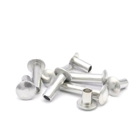 Rivets tubulaires semi-creux en aluminium à tête ronde 3mm 4mm 5mm personnalisables pour la fabrication de meubles