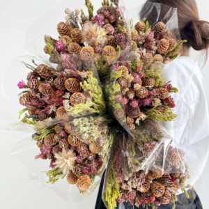 ช่อดอกไม้ผลไม้ปะการังธรรมชาติช่อดอกไม้แห้งสำหรับงานแต่งงานตกแต่งบ้าน - Product Image 5