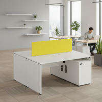 Bureau de travail professionnel à double rangée, système de connexion ABS, mobilier de bureau d'équipe, structure en acier